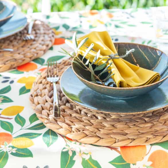 Dessous d'assiettes ronds tressés - Lot de 4