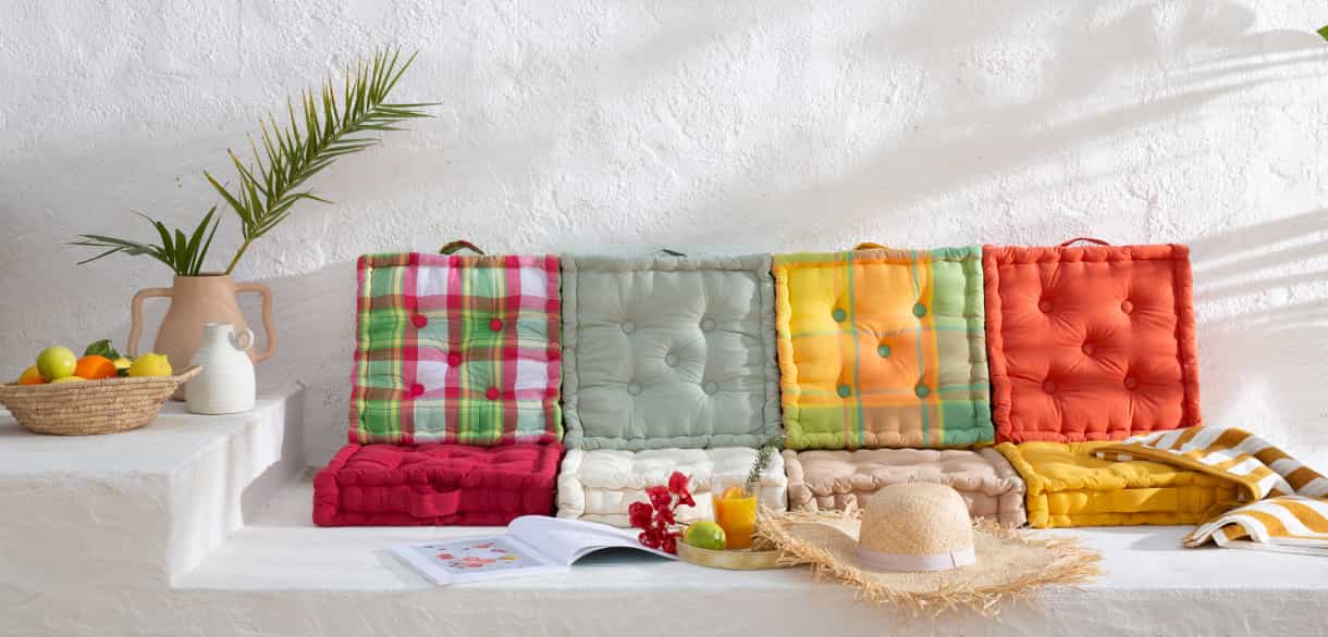 Coussin matelas capitons - Lot de 2