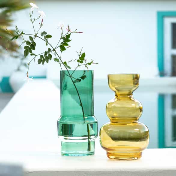 Vase en verre cylindrique