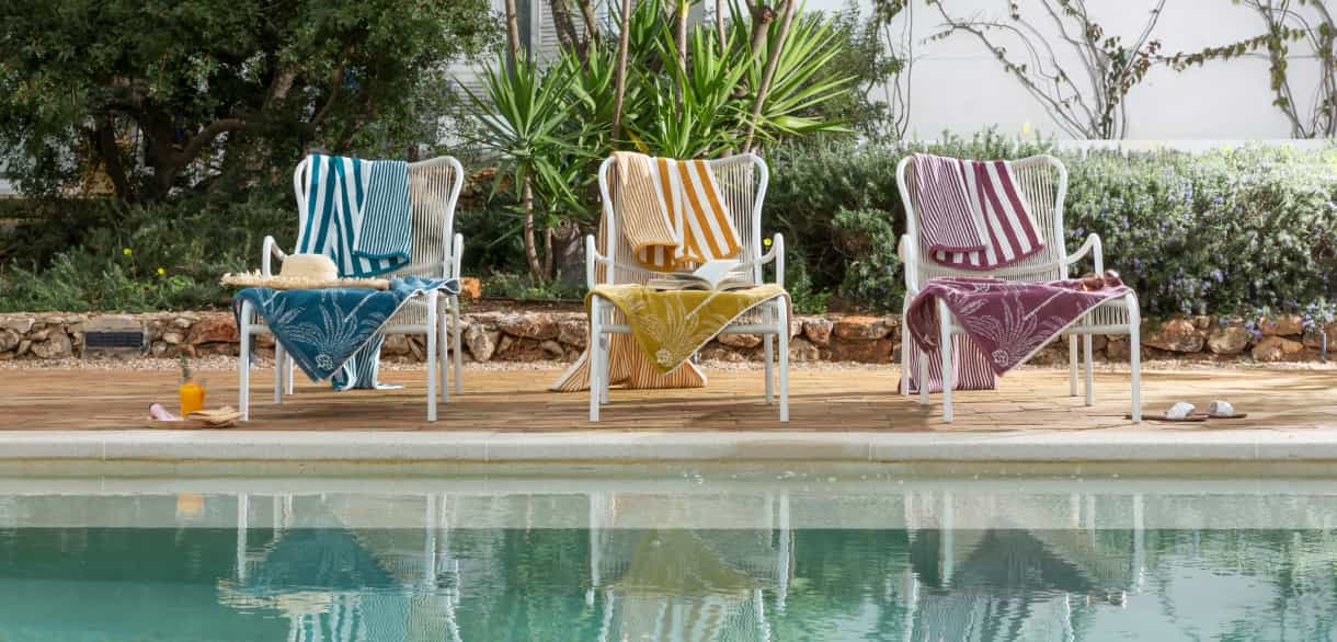Linge de toilette motif palmiers - 480 g/m² - BECQUET CRÉATION