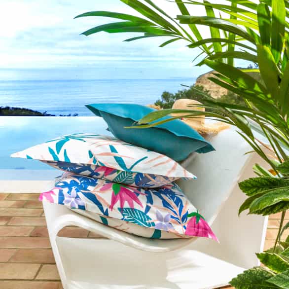 Linge de lit à fleurs tropicales - BECQUET CRÉATION